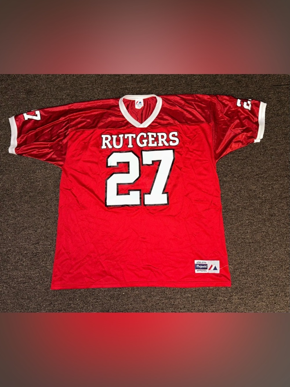 Vintage Rutgers University Football Jersey Makestic XXL